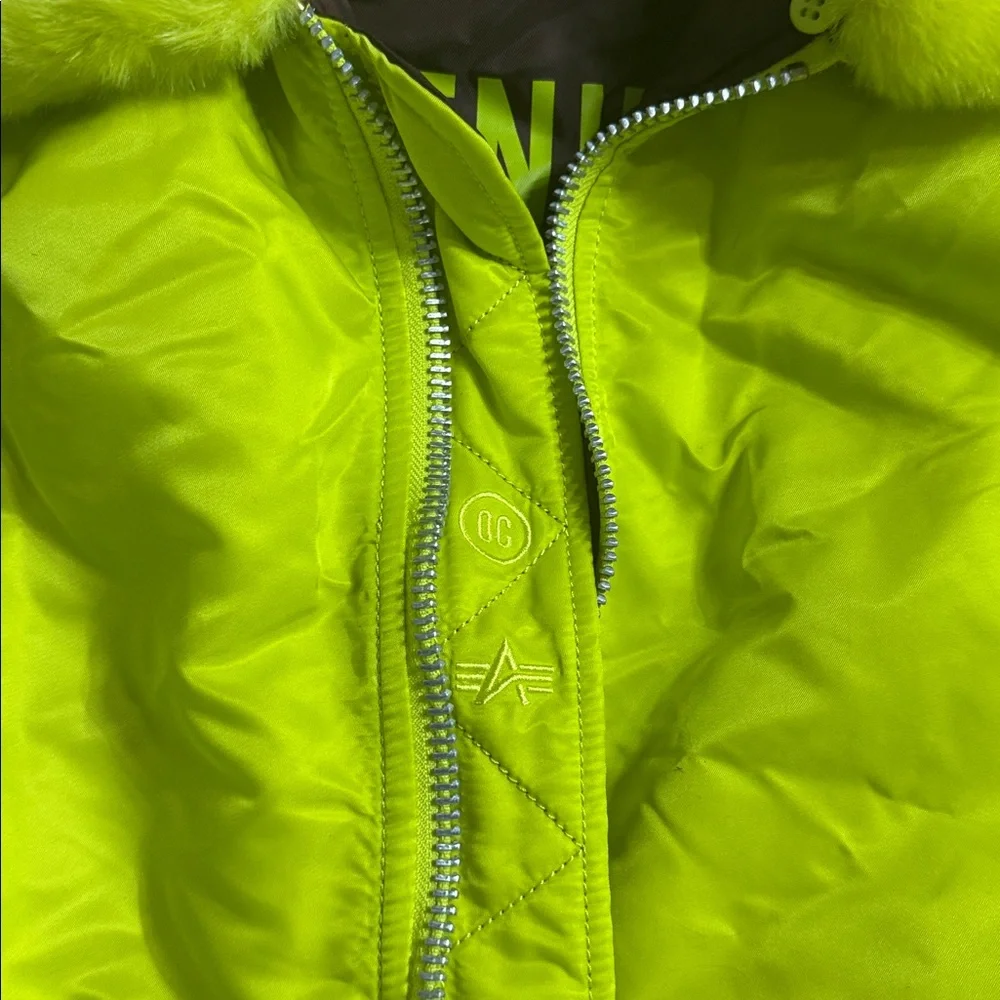 Opening Ceremony x Alpha Industries Reversible B-15 Bomber Jacket - Neon Yellow